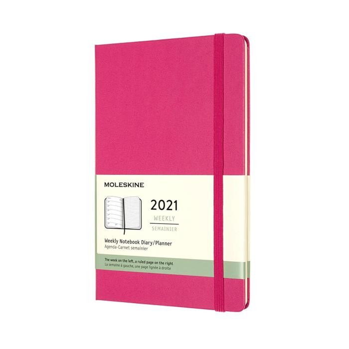 Moleskine Weekly Notebook Rosa hard Large 2021