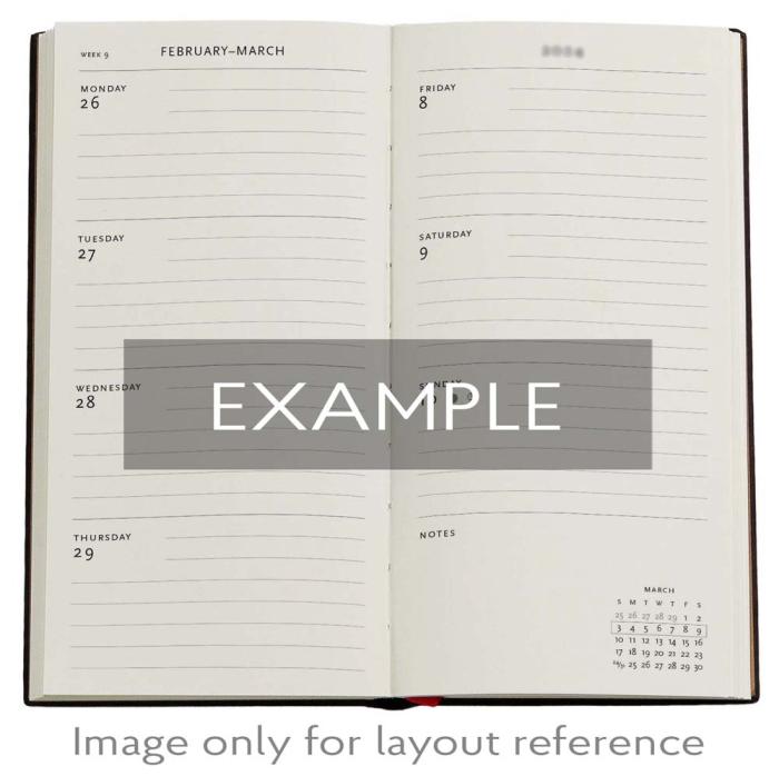 Kalender Paperblanks Morris Pink Slim Horizontal 2026