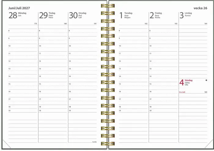 Kalender Weekly A6 Story blomma 2027