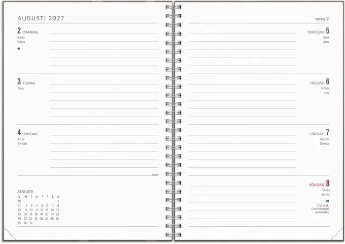 Kalender Senator A5 Story brun 2027
