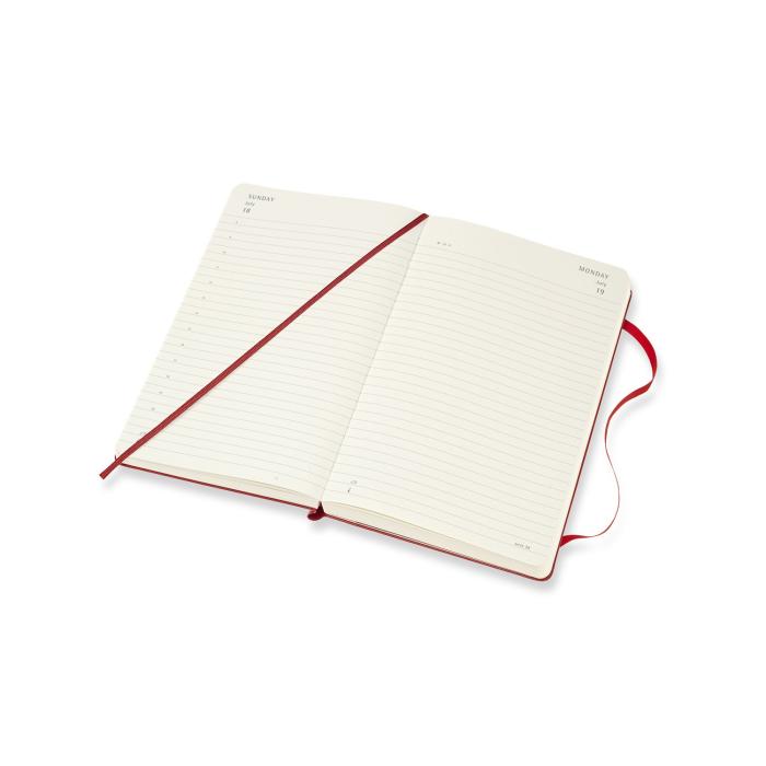 Moleskine Moleskine Daily Planner Large hard cover 20/21 Röd - Kalenderkungen.se
