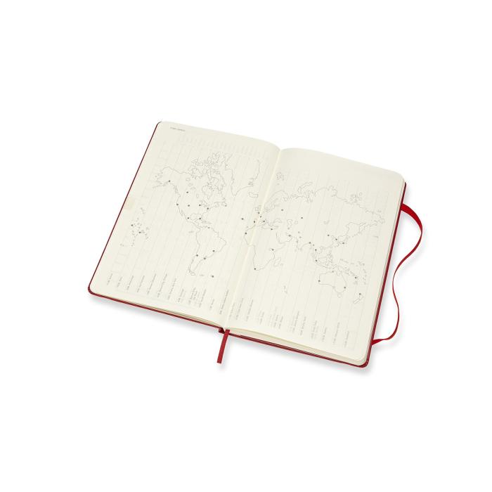 Moleskine Moleskine Veckokalender L Röd Hård 20-21 - Kalenderkungen.se