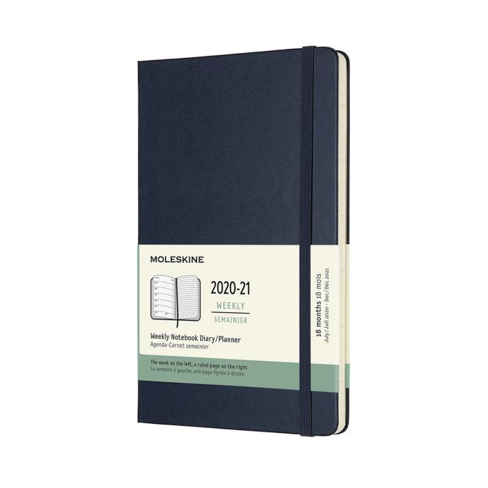 Moleskine Moleskine Veckokalender L Blå Hård 20-21 - Kalenderkungen.se