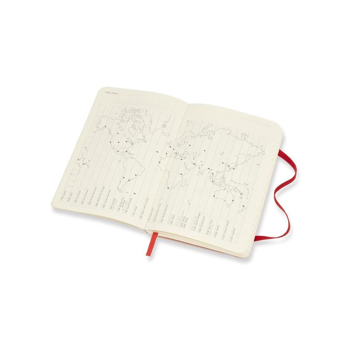 Moleskine Moleskine Veckokalender Pocket Röd soft 20/21 - Kalenderkungen.se