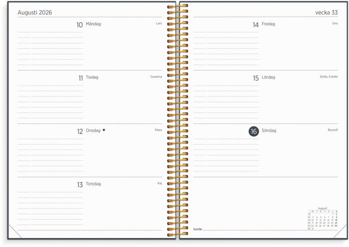 Kalender 2026 Organizer & Notes