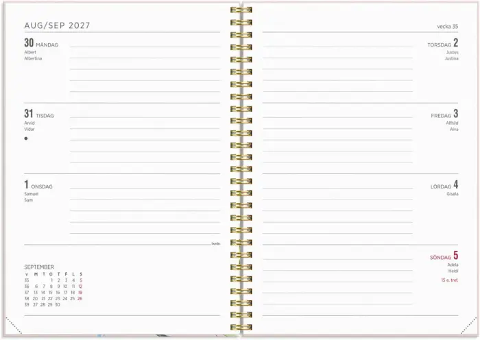 Kalender Senator A5 Story Ängsblomma 2026