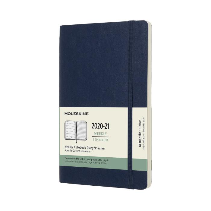 Moleskine Moleskine Veckokalender L Blå Soft 20/21 - Kalenderkungen.se