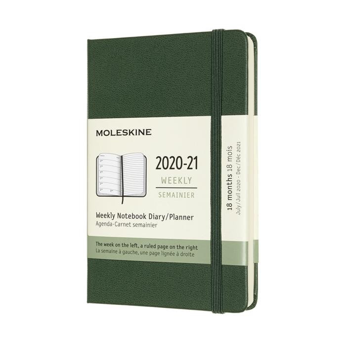 Moleskine Moleskine Veckokalender Pkt Grön Hård 20/21 - Kalenderkungen.se