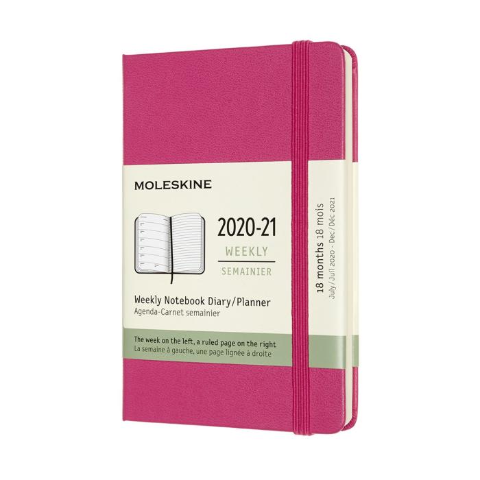 Moleskine Moleskine Veckokalender Pkt Rosa Hård 20/21 - Kalenderkungen.se