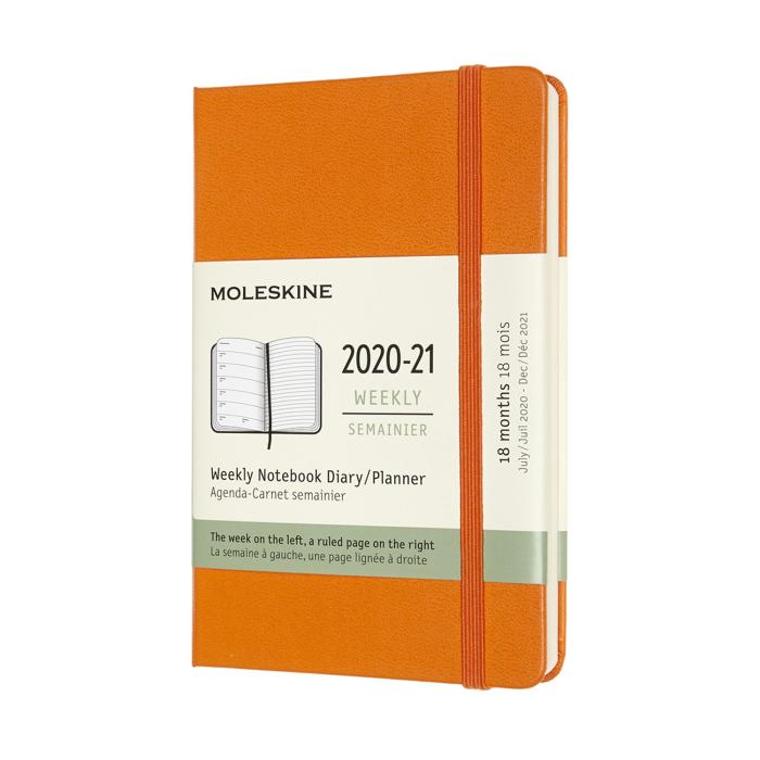 Moleskine Moleskine Veckokalender Pkt Orange Hård 20/21 - Kalenderkungen.se