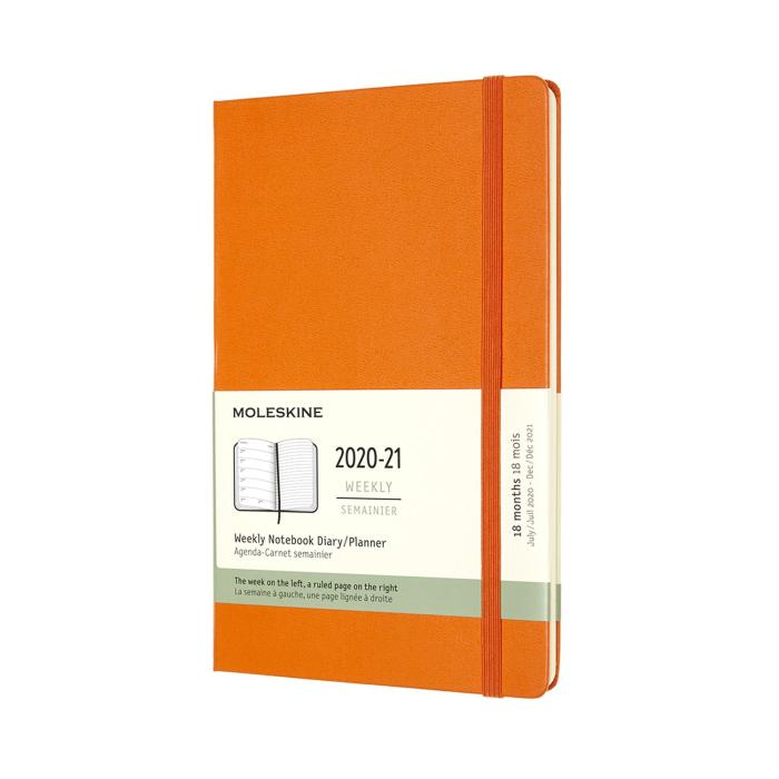 Moleskine Moleskine Veckokalender L Orange Hård 20-21 - Kalenderkungen.se