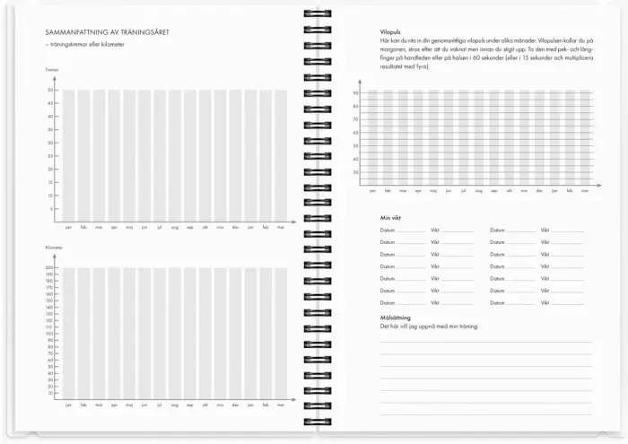 Kalender 2026 Träningskalendern A5