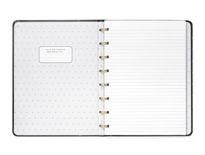 Filofax Notebook A5 Moonlight Black