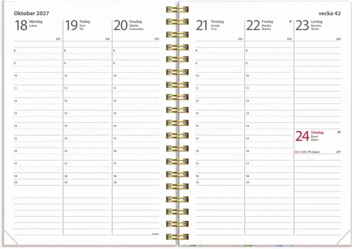 Kalender Weekly A6 Story ängsblomma 2027
