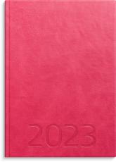 weekly a5 rosa konstläder 2023
