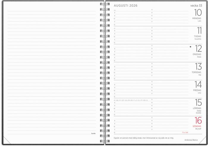 Stor Veckokalender Eco Line 2026