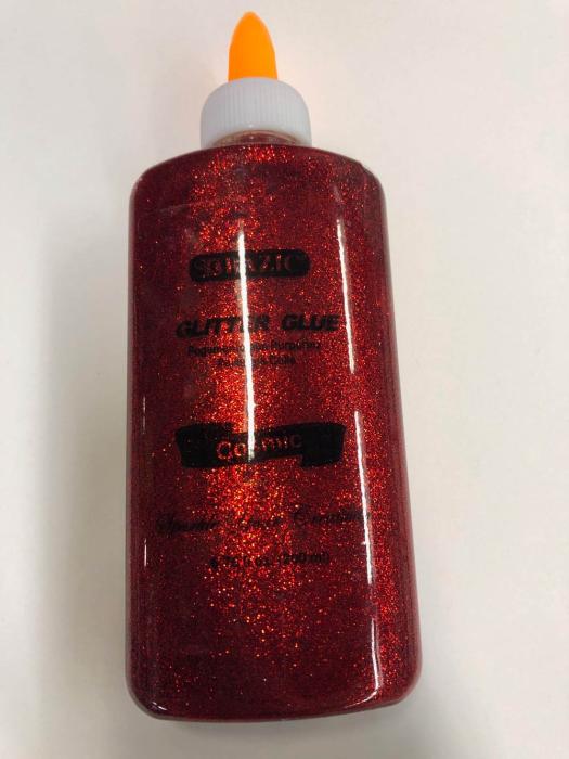 Glitterlim 160ml röd