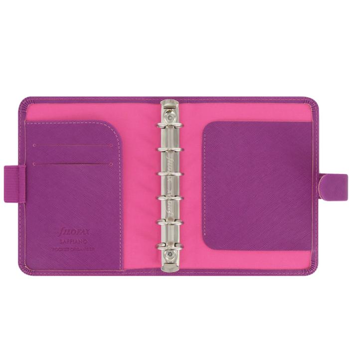 Filofax Saffiano Pocket hallonröd