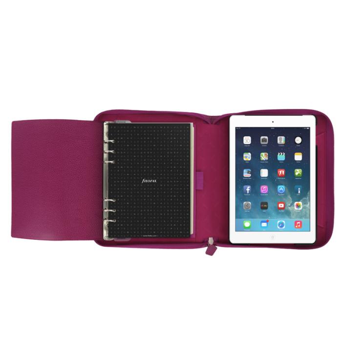 Filofax Finsbury A5 ipad air hallonröd rea