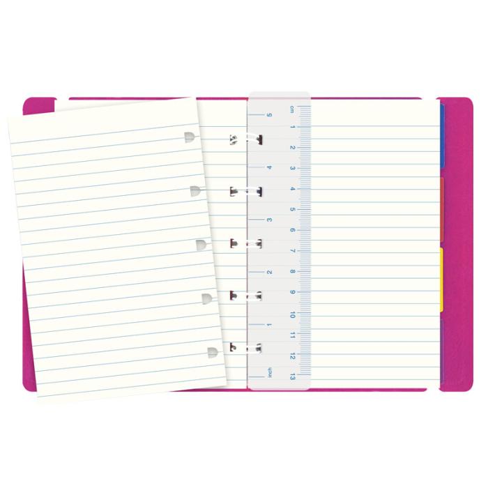 Filofax Notebook Fuchsia linjerad pocket