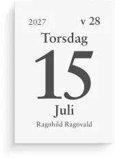 Kalender Dagblock 44x63 mm 2027