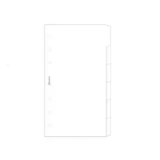Filofax Register Personal 6 Flikar Vit