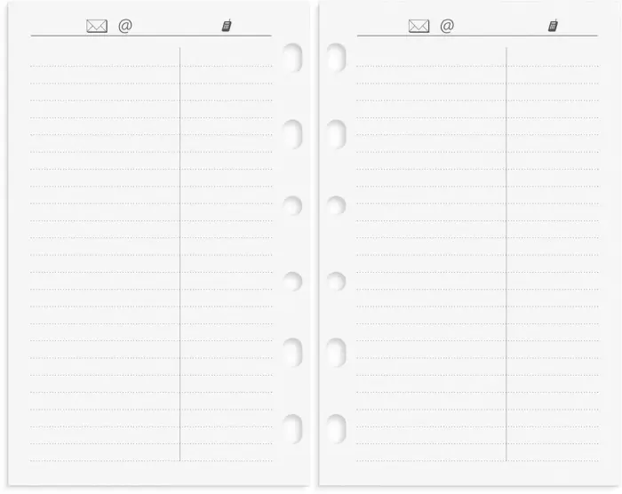 Compact Systemkalender svart konstläder 2024