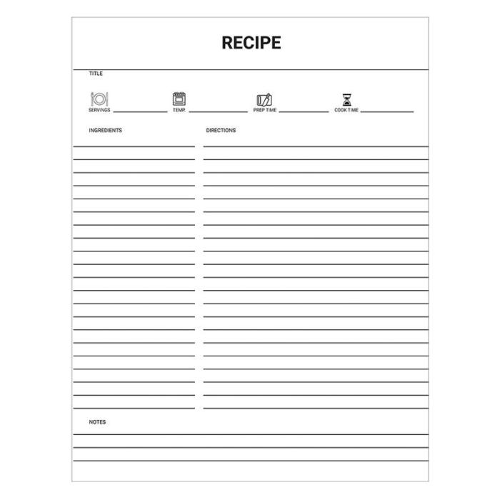 Recipe & Dinner Journal Rough Linen