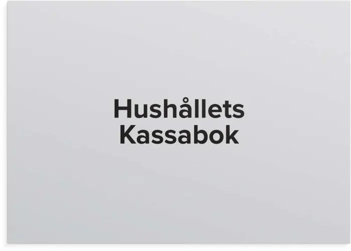 Hushållets kassabok - A4 - 297x210mm