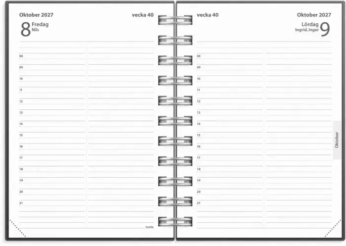 Kalender Liten Dagbok Eco Line 2027