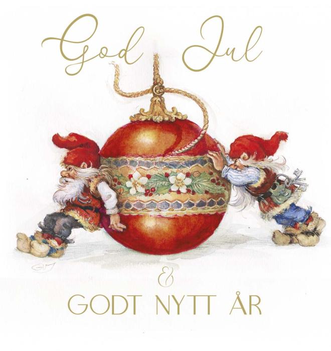 Julkort Cancerfonden 10-pack Räv och tomte/Rävar vid sjö