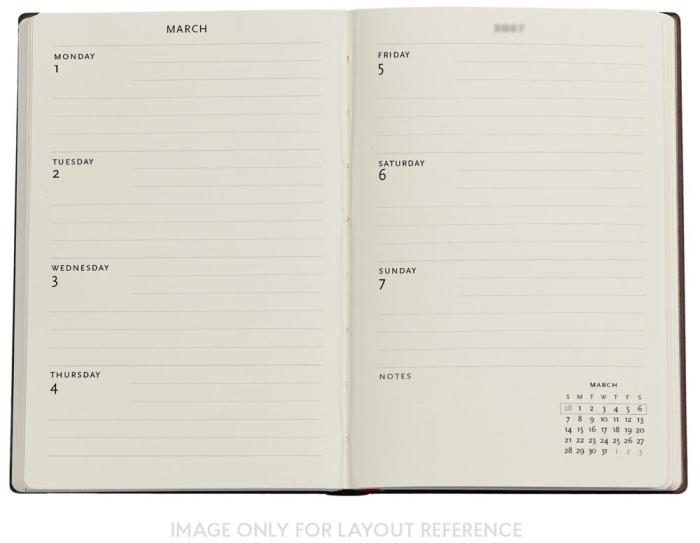 Kalender Paperblanks 18-months Mini Horizontal Blue Willow