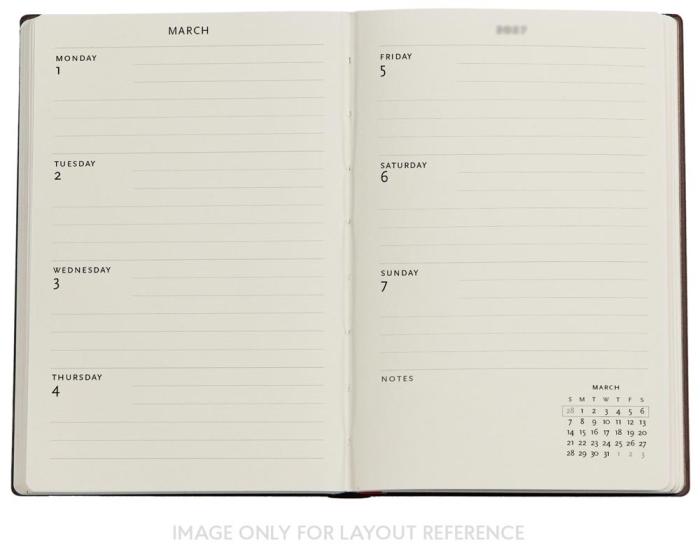 Kalender Paperblanks 18-months Mini Horizontal Emerald Flower 