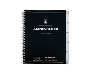 Ämnesblock WIDE A4 70g 5 flikar