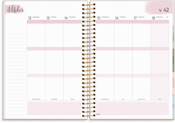 Kalender 2025 Life Organizer rosa