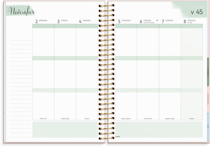 Kalender 2025 Life Organizer rosa