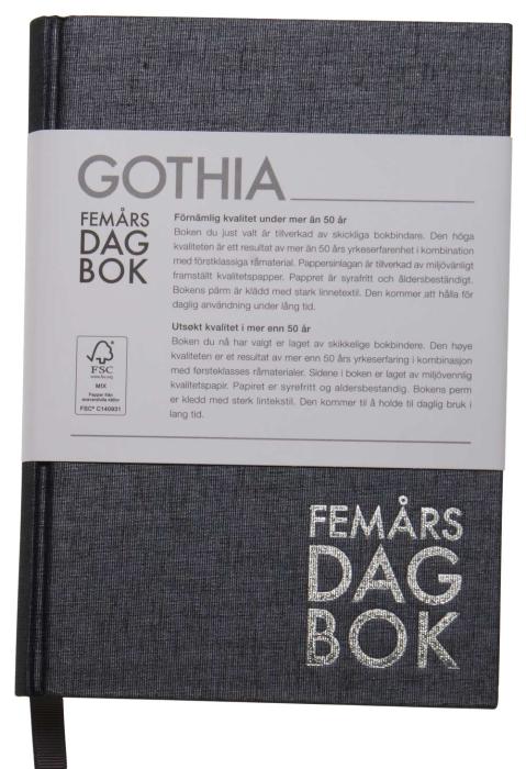 5-årsdagbok Svart