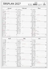 Kalender V&auml;ggblad &Aring;rsplan 2027