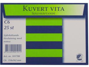 Kuvert C6 25st Självhäftande