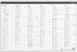 Kalender V&auml;ggblad Elegant 600x400mm 2027