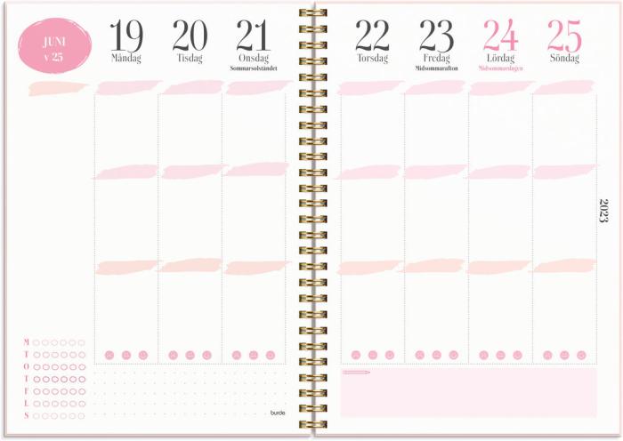 Life planner A5 rosa 2023