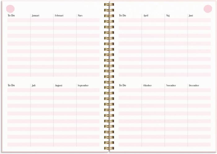 Life planner A5 rosa 2023