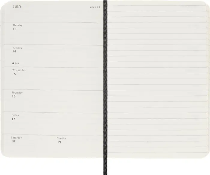 Moleskine Veckokalender Pocket Svart soft 25/26