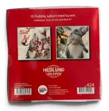 Julkort Barncancerfonden 10-pack Tomte med gr&aring; luva 