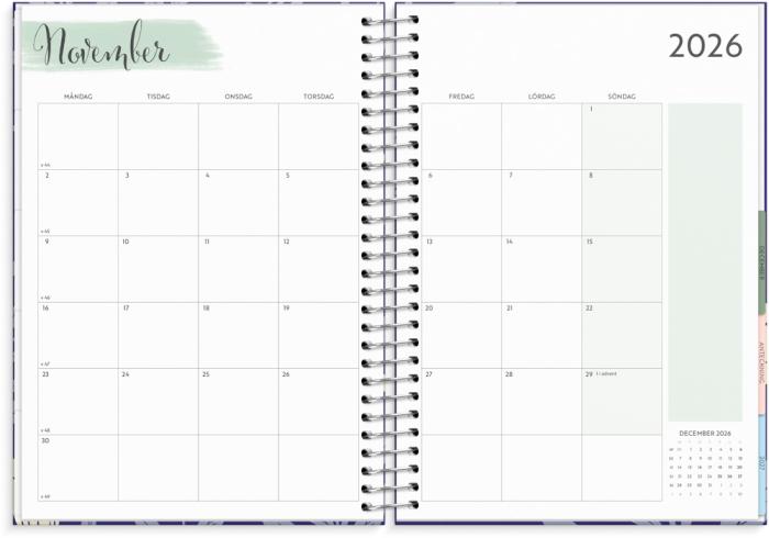 Kalender 2026 Life Organizer blå