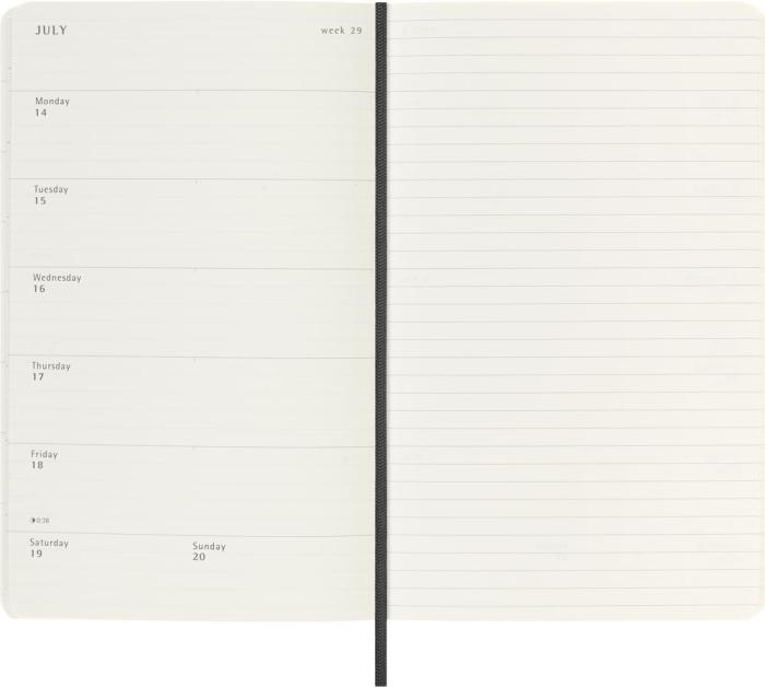 Moleskine Veckokalender L Svart Soft 25/26 