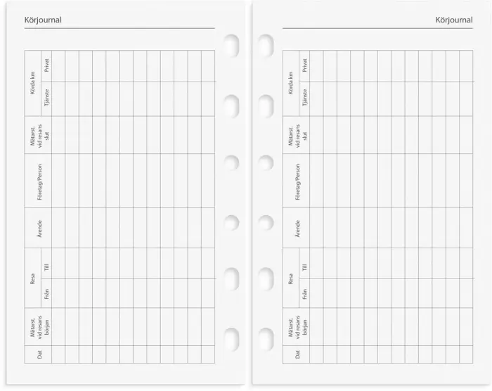 Compact Systemkalender svart konstläder 2024