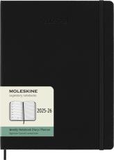 Moleskine Veckokalender XL Svart Mjuk 25/26