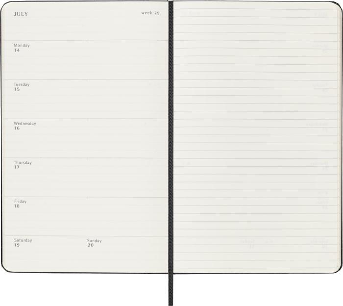 Moleskine Veckokalender L Svart Hård 25/26