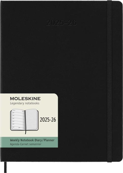 Moleskine Veckokalender XL Svart Mjuk 25/26